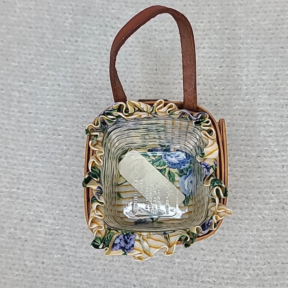 Longaberger Vintage 1998 Small Chive Hanging Basket 15211 with Liner & Insert